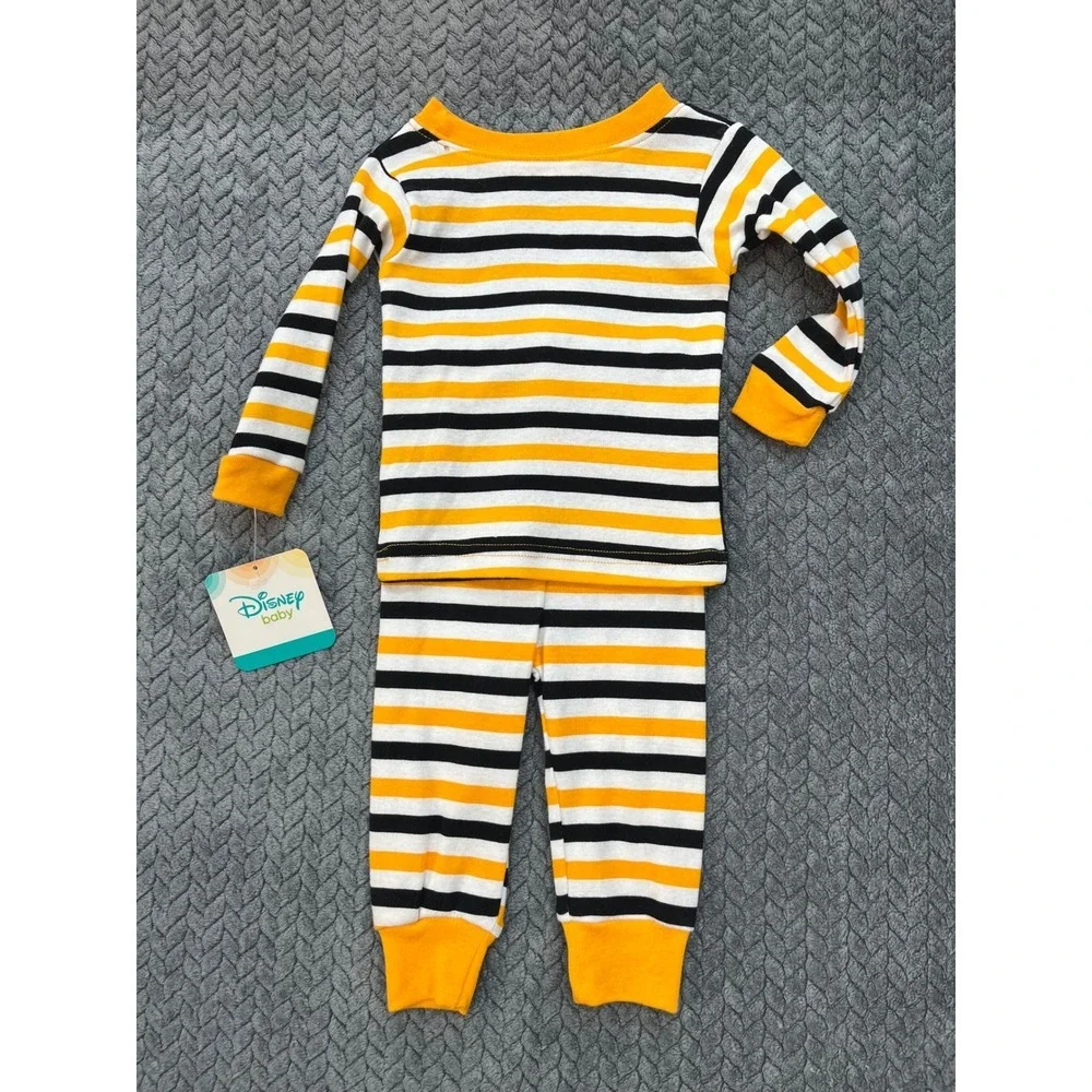 Wizard Mickey Baby Orange Disney Baby Pajama Set Glow Halloween 9M